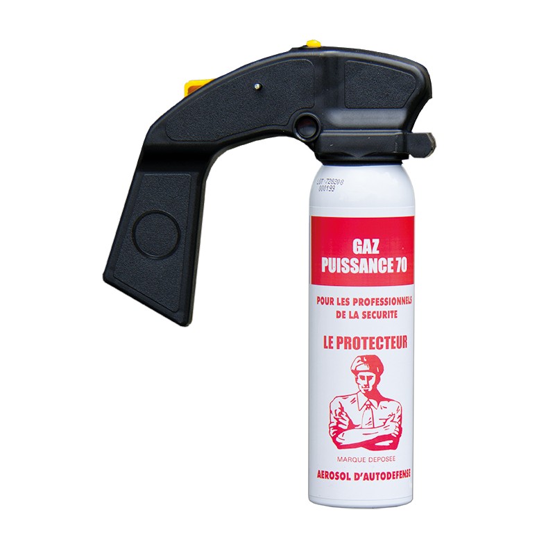 AEROSOL ANTI-AGRESSION  FORCE LE PROTECTEUR GAZ CS 100 ML POIGNEE