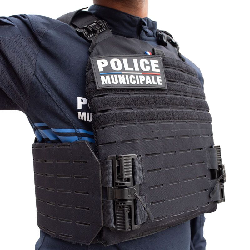  porte plaques QUICK Release IIIA Police Municipale noir